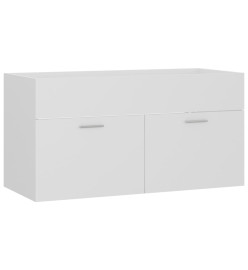 Ensemble de meubles de salle de bain 2 pcs Blanc Aggloméré