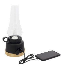 Eurotrail Lampe de camping à LED Wind bambou noir