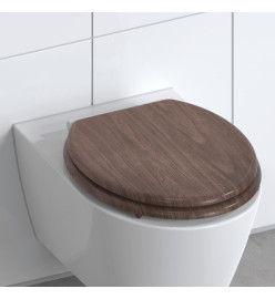 SCHÜTTE Siège de toilette fermeture en douceur DARK WOOD MDF