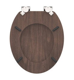 SCHÜTTE Siège de toilette fermeture en douceur DARK WOOD MDF