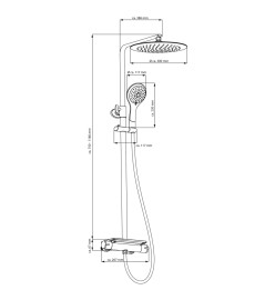 EISL Ensemble de douche de tête et mitigeur thermostatique GRANDE VITA