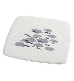 RIDDER Tapis de douche Helgoland 54x54 cm Blanc et bleu