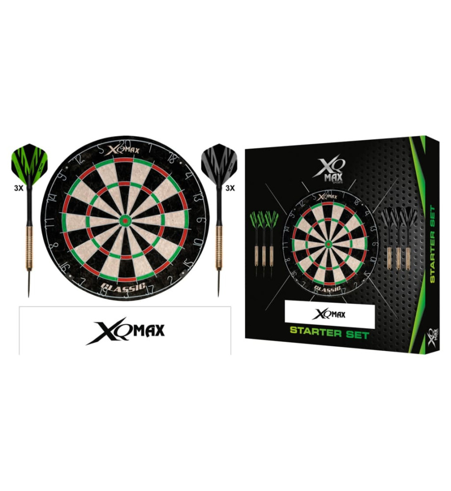 XQmax Darts Jeu de fléchettes pour débutants 6 pcs 18 g Laiton Acier