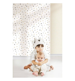 Noordwand Papier peint Mondo baby Confetti Dots Blanc, gris et beige