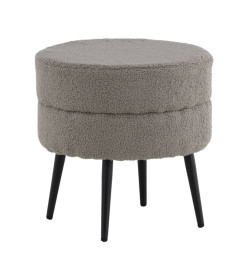 Venture Home Pouf Pot 40x40x40 cm Teddy Noir et gris