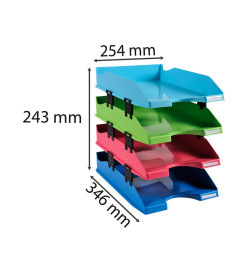 Exacompta Jeu de bacs à courrier 1928 Climate Neutral Multicolore