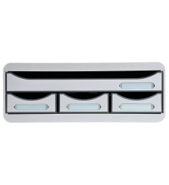 Exacompta Set de tiroirs de bureau Toolbox 4 tiroirs Gris clair