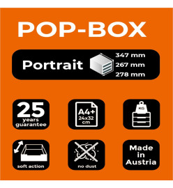 Exacompta Set de tiroirs de bureau Pop-Box avec 4 tiroirs Noir