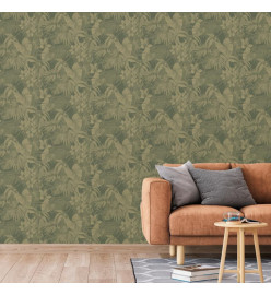 DUTCH WALLCOVERINGS Papier peint Joelle Vert et doré