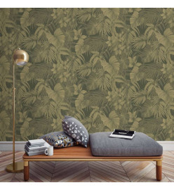 DUTCH WALLCOVERINGS Papier peint Joelle Vert et doré