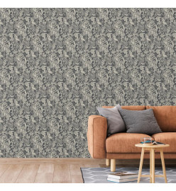 DUTCH WALLCOVERINGS Papier peint Mae Noir et beige