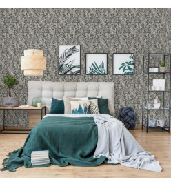 DUTCH WALLCOVERINGS Papier peint Mae Noir et beige