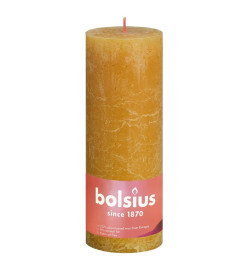 Bolsius Bougies pilier rustiques 4 pcs 190x68 mm Jaune nid d'abeilles