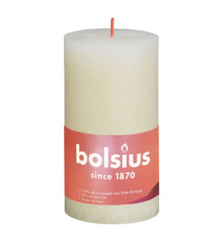 Bolsius Bougies pilier rustiques Shine 4 pcs 130x68 mm Perle douce