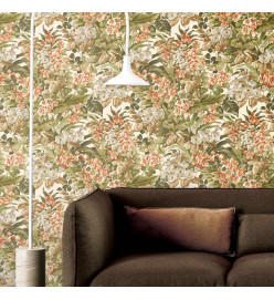 DUTCH WALLCOVERINGS Papier peint floral Vert