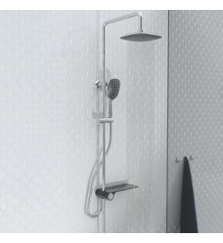 SCHÜTTE Ensemble de douche avec bac latéral AQUASTAR chrome-anthracite