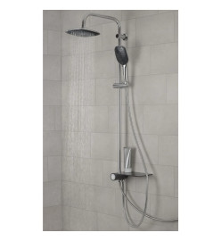 SCHÜTTE Ensemble de douche avec bac latéral AQUASTAR chrome-anthracite