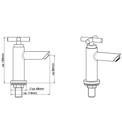 SCHÜTTE Robinet à colonne à eau froide MATAO Chrome