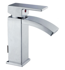 SCHÜTTE Mitigeur de lavabo avec bec cascade CASCATA Chrome