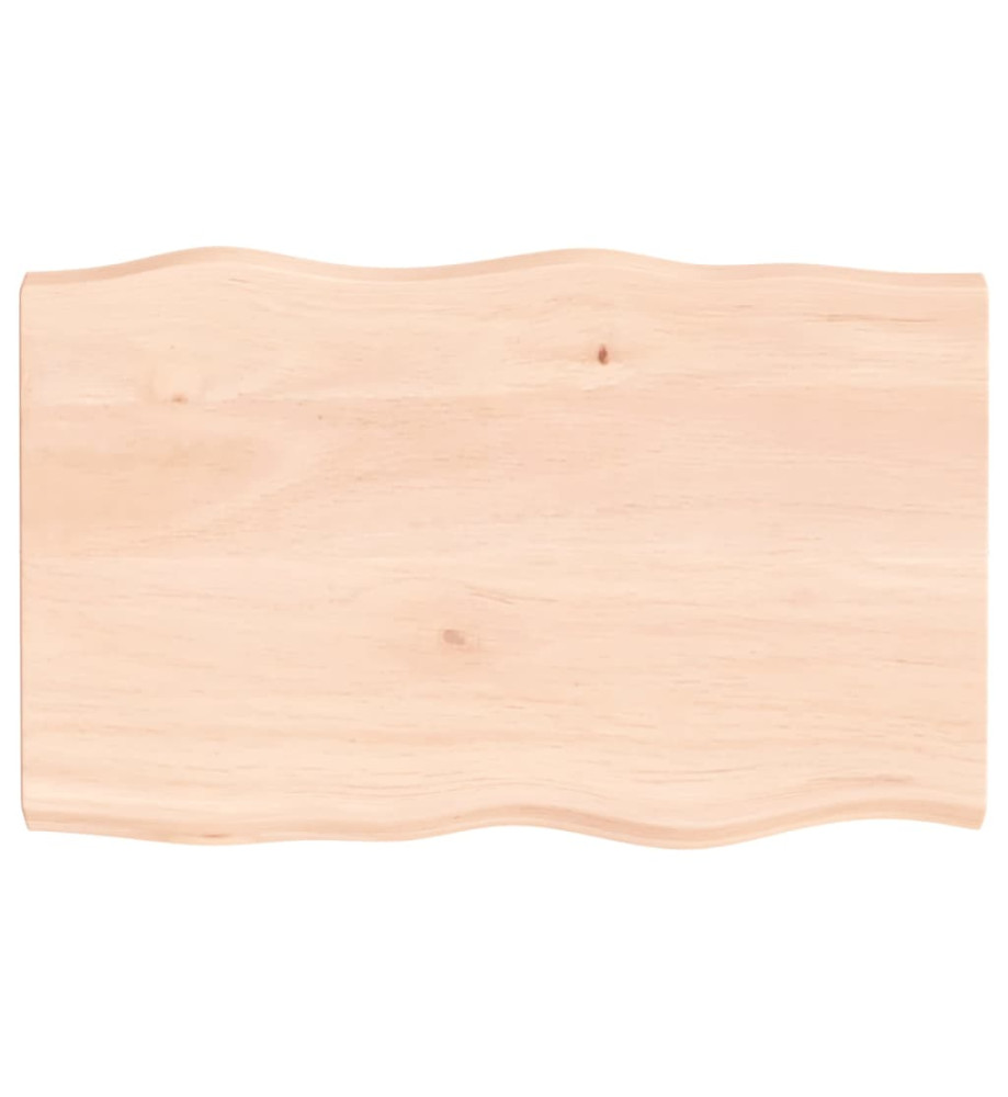 Dessus de table bois chêne massif non traité bordure assortie