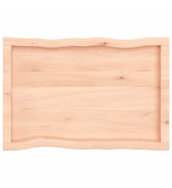 Dessus de table bois chêne massif non traité bordure assortie