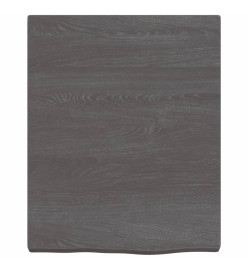 Étagère murale gris foncé 40x50x4 cm bois chêne massif traité