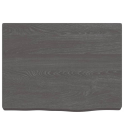 Étagère murale gris foncé 40x30x4 cm bois chêne massif traité