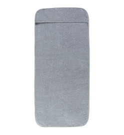 Serviettes de plage 2 pcs gris 60x135 cm tissu 400 GSM