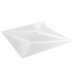 Panneaux muraux 24 pcs blanc 50x50 cm EPS 6 m² étoile