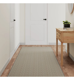 Tapis de couloir aspect sisal argenté 80x250 cm