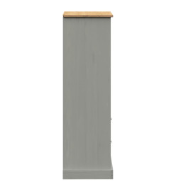 Bibliothèque VIGO gris 60x35x114,5 cm bois massif de pin