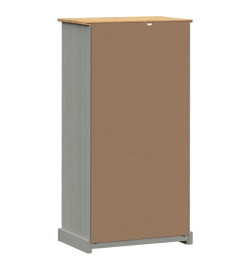 Bibliothèque VIGO gris 60x35x114,5 cm bois massif de pin