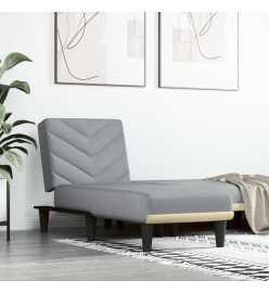 Chaise longue gris clair tissu