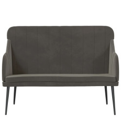 Banc Gris foncé 110x76x80 cm Velours