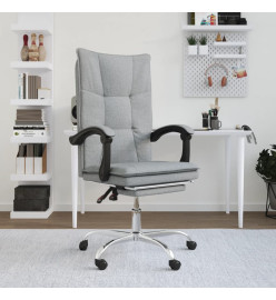 Fauteuil inclinable de bureau Gris clair Tissu