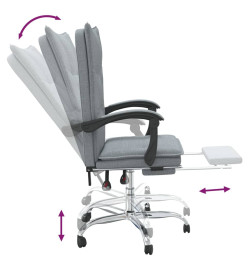 Fauteuil inclinable de bureau Gris clair Tissu