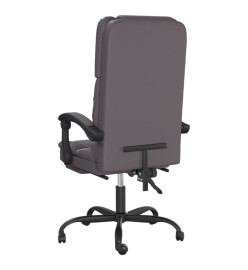 Fauteuil de massage inclinable de bureau Gris Similicuir