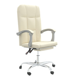 Fauteuil inclinable de bureau Crème Similicuir