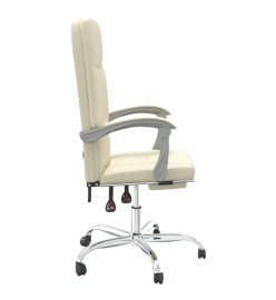 Fauteuil inclinable de bureau Crème Similicuir