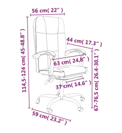 Fauteuil inclinable de bureau Marron Similicuir