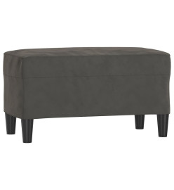 Banc Gris foncé 70x35x41 cm Velours