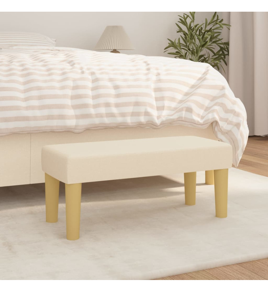 Banc Crème 70x30x30 cm Tissu