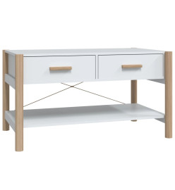 Table basse Blanc 82x48x45 cm Bois d'ingénierie