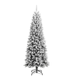 Sapin de Noël artificiel avec neige floquée 240 cm PVC et PE