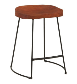 Tabourets de bar Gavin lot de 2 45x38x53cm bois massif manguier