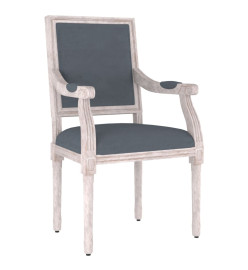 Fauteuil gris foncé 54x59x99 cm velours