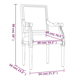 Fauteuil gris foncé 54x59x99 cm velours