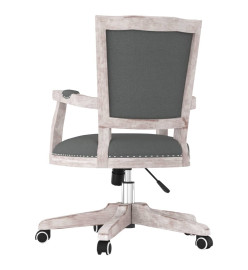 Chaise pivotante de bureau Gris foncé Tissu