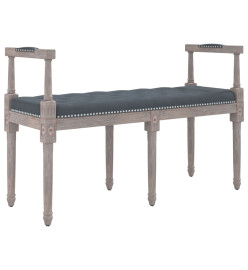 Banc Gris foncé 110x40x70 cm Velours