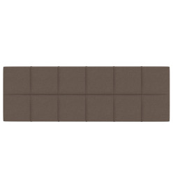 Panneaux muraux 12 pcs Taupe 90x30 cm Tissu 3,24 m²